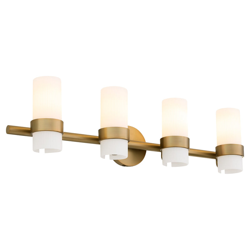 Sojourn 4 Light Vanity in Brushed Brass