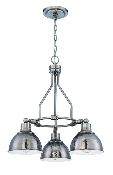 Timarron 3-Light Down Chandelier in Antique Nickel - Lamps Expo
