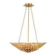 Broche 6 Light 24.5" Chandelier in Antique Gold