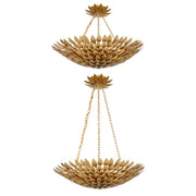 Broche 6 Light 24.5" Semi Flush Mount in Antique Gold