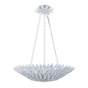 Broche 6 Light 24.5" Chandelier in Matte White