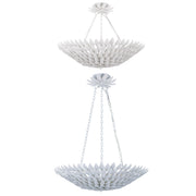 Broche 6 Light 24.5" Chandelier in Matte White