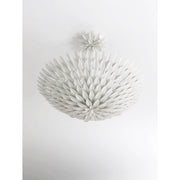 Broche 6 Light 24.5" Chandelier in Matte White in a room setting