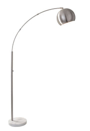 Astoria Arc Floor Lamp in Brushed Steel