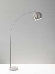 Astoria Arc Floor Lamp in Brushed Steel
