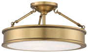 Harbour Point 3-Light Semi-Flush Mount in Liberty Gold