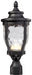 Merrimack 1-Light Outdoor LED Post Mount in Sand Coal & Clear Hammered Glass