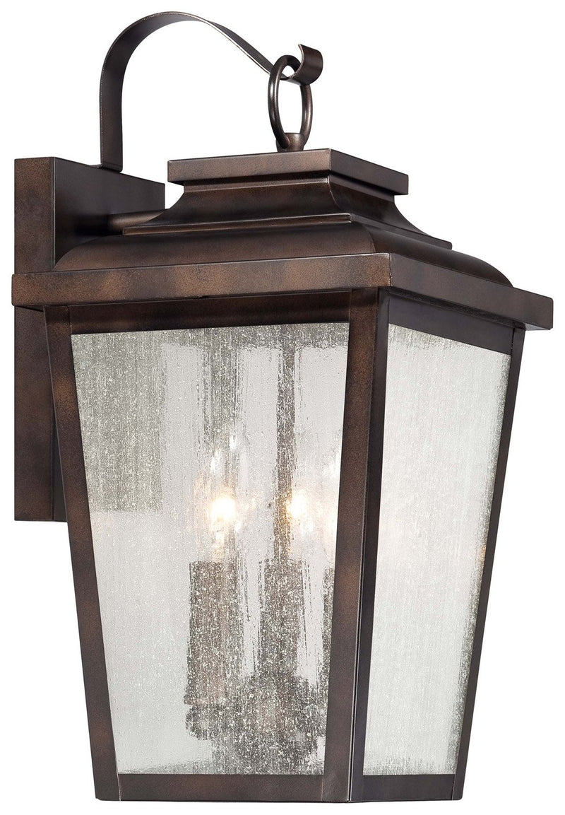 Irvington Manor 3-Light Outdoor Wall Lantern in Chelesa Bronze