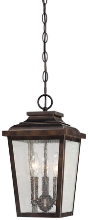 Irvington Manor 3-Light Outdoor Lantern Pendant in Chelesa Bronze