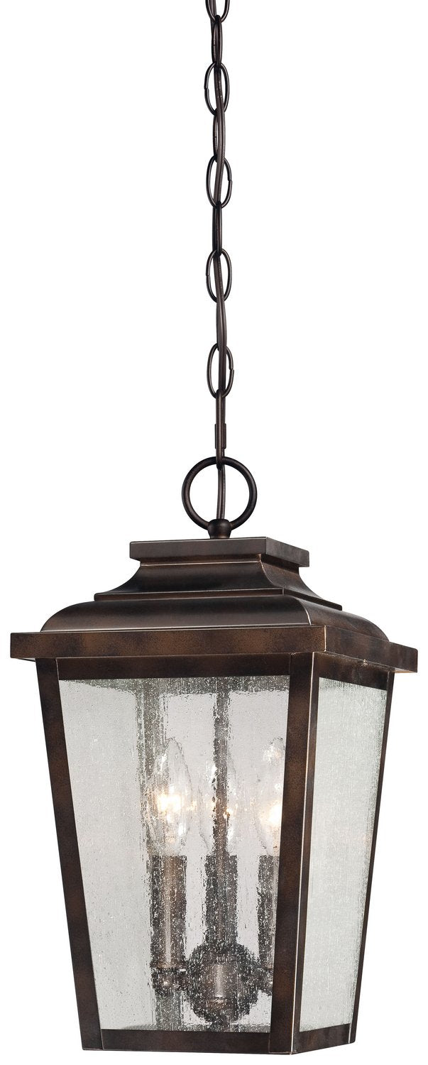 Irvington Manor 3-Light Outdoor Lantern Pendant in Chelesa Bronze