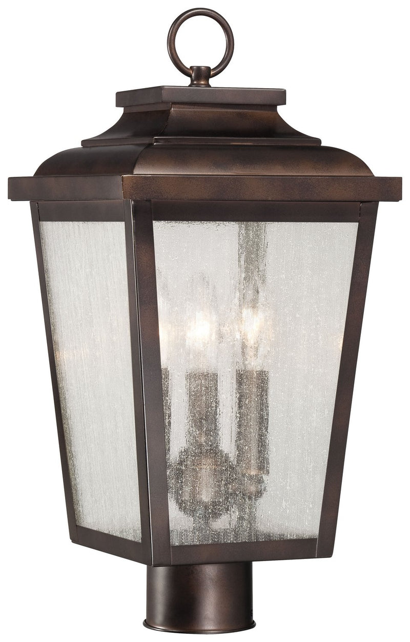Irvington Manor 3-Light Outdoor Post Light in Chelesa Bronze