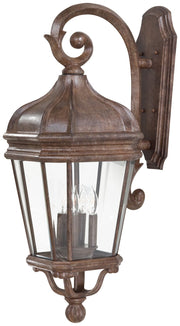 Harrison 4-Light Outdoor Wall Lantern in Vintage Rust