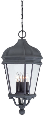 Harrison 4-Light Outdoor Lantern Pendant in Sand Coal