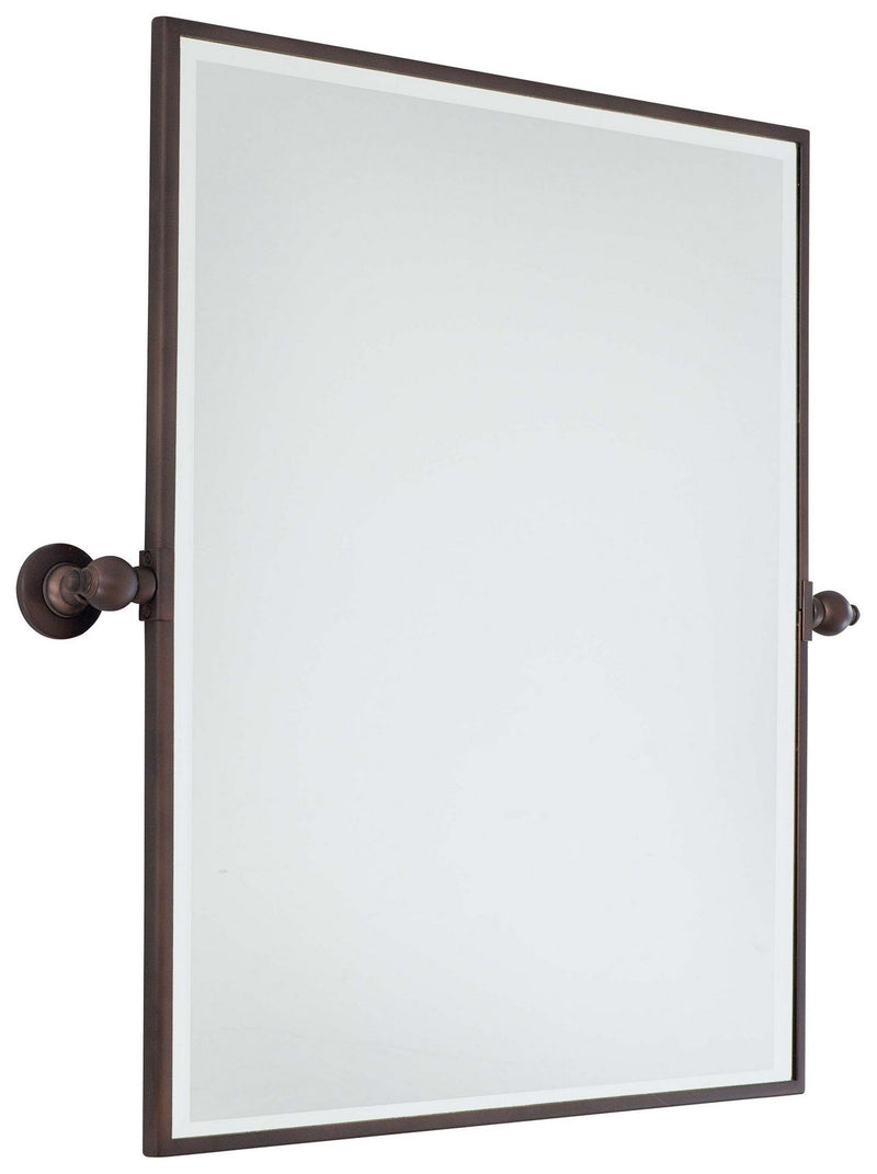 Pivoting Mirrors 29.5" Rectangular Mirror in Dark Brushed Bronze