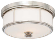 Harbour Point 2-Light Flush Mount in Polished Nickel