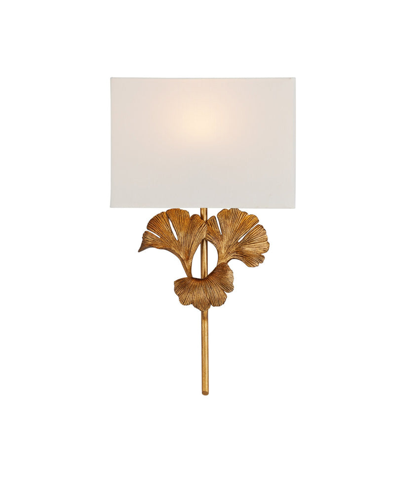 Gingko Wall Sconce in Chinois Antique Gold Leaf