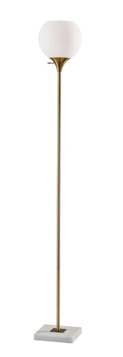 Fiona Torchiere Floor Lamp in Antique Brass