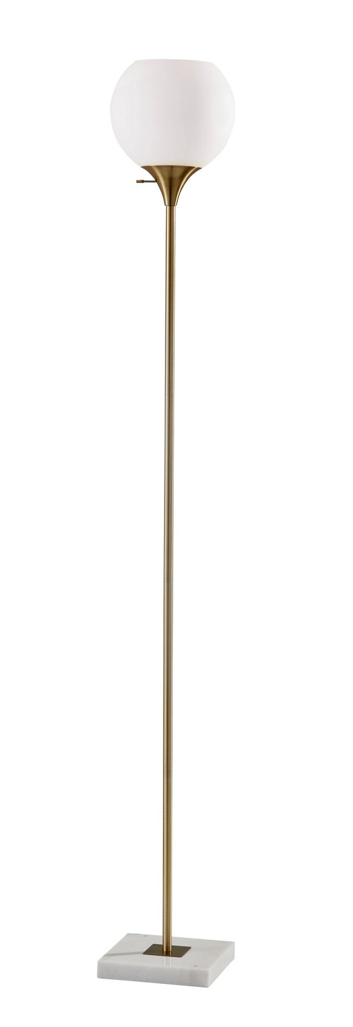 Fiona Torchiere Floor Lamp in Antique Brass