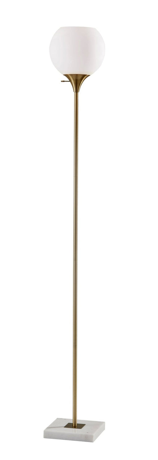 Fiona Torchiere Floor Lamp in Antique Brass