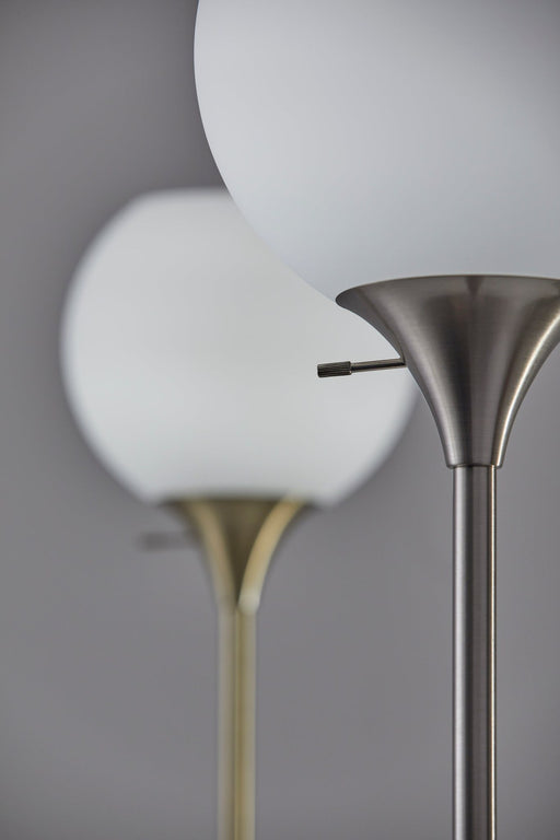 Fiona Torchiere Floor Lamp in Antique Brass
