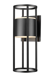 Luca 2 Light 9.25" Outdoor Wall Light in Black