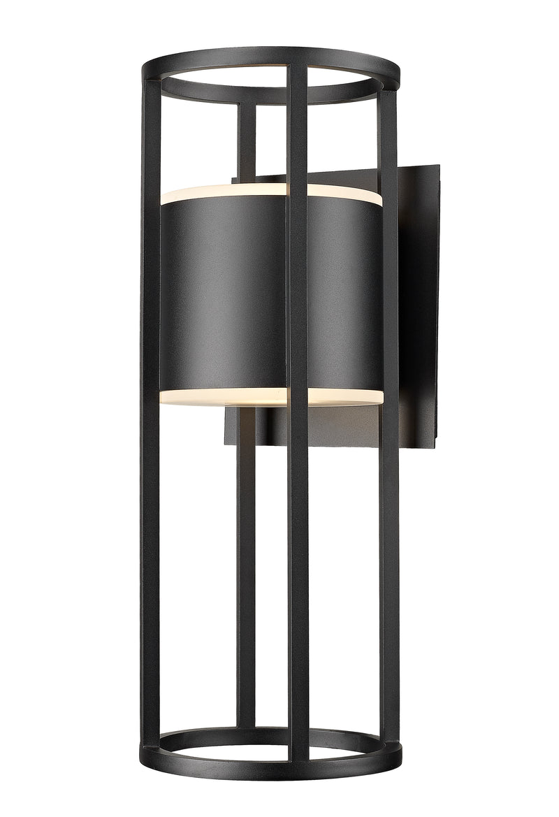Luca 2 Light 9.25" Outdoor Wall Light in Black