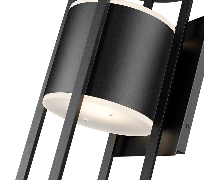 Luca 2 Light 9.25" Outdoor Wall Light in Black