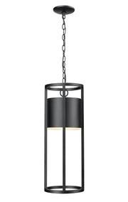 Luca 1 Light 9.25" Outdoor Chain Mount Ceiling Fixture in Black