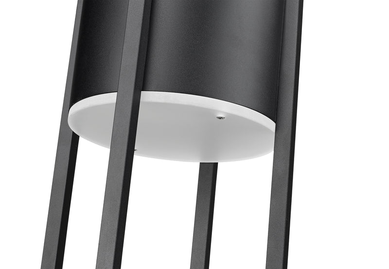 Luca 1 Light 9.25" Outdoor Chain Mount Ceiling Fixture in Black