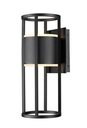 Luca 2 Light 7.25" Outdoor Wall Light in Black