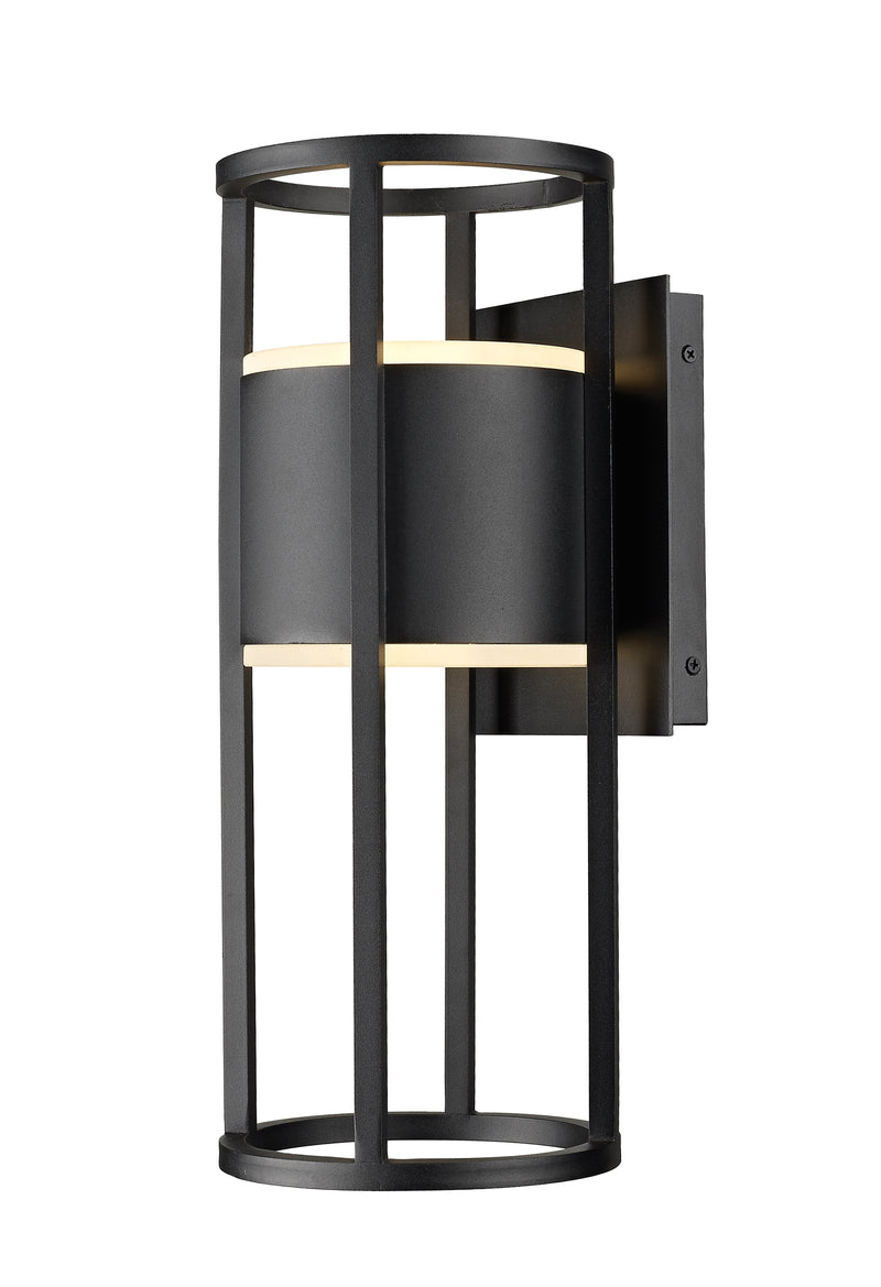 Luca 2 Light 7.25" Outdoor Wall Light in Black