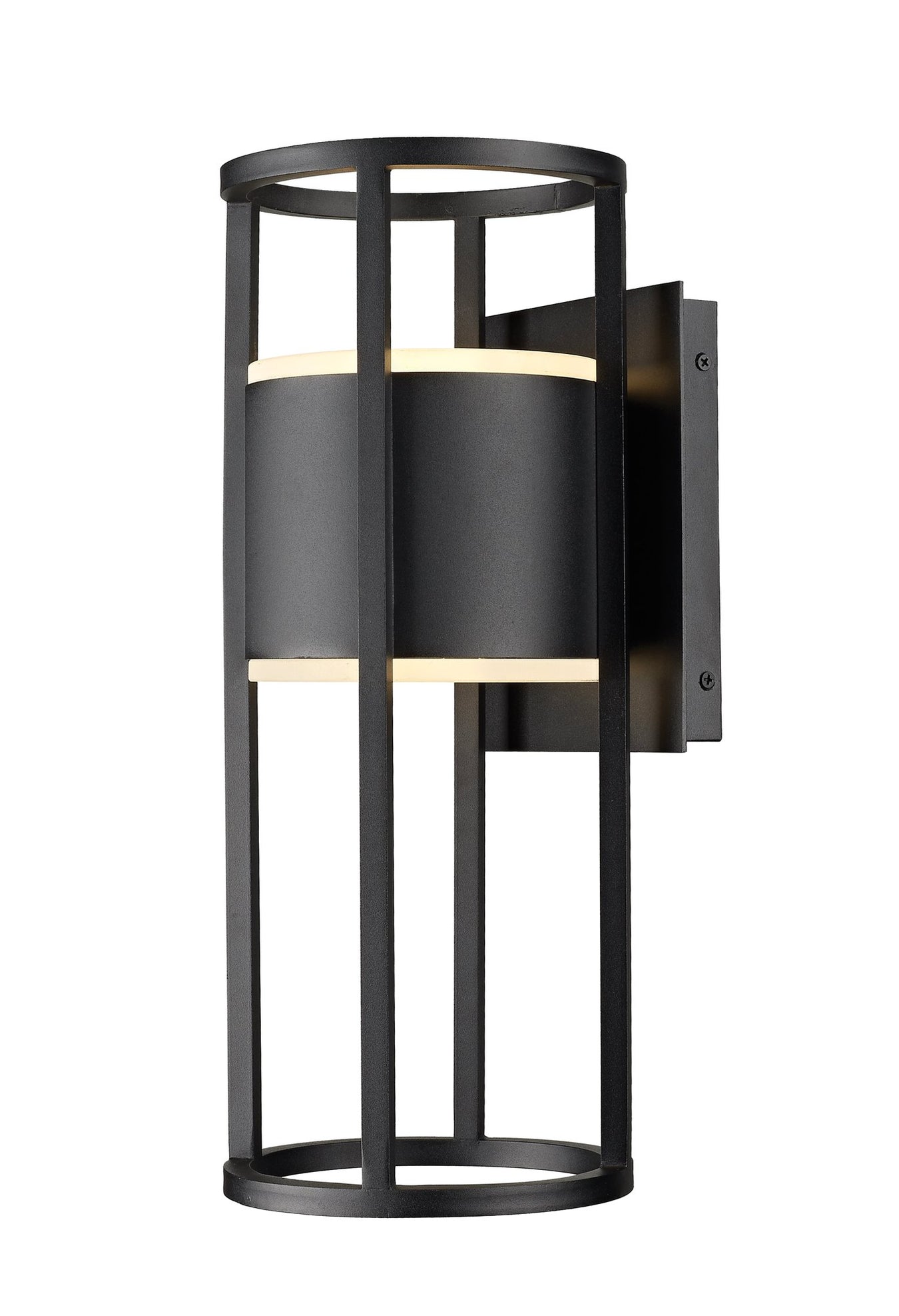 Luca 2 Light 7.25" Outdoor Wall Light in Black