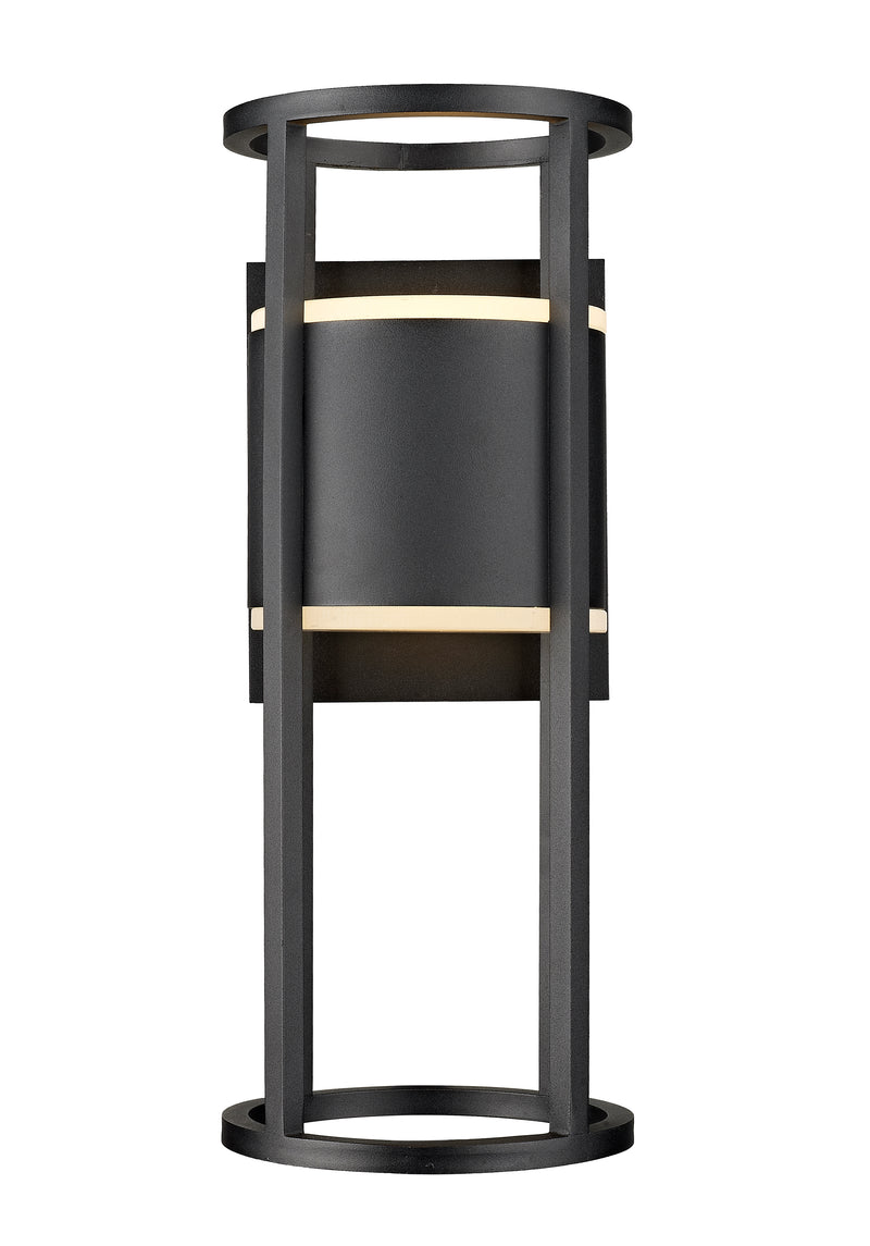 Luca 2 Light 7.25" Outdoor Wall Light in Black