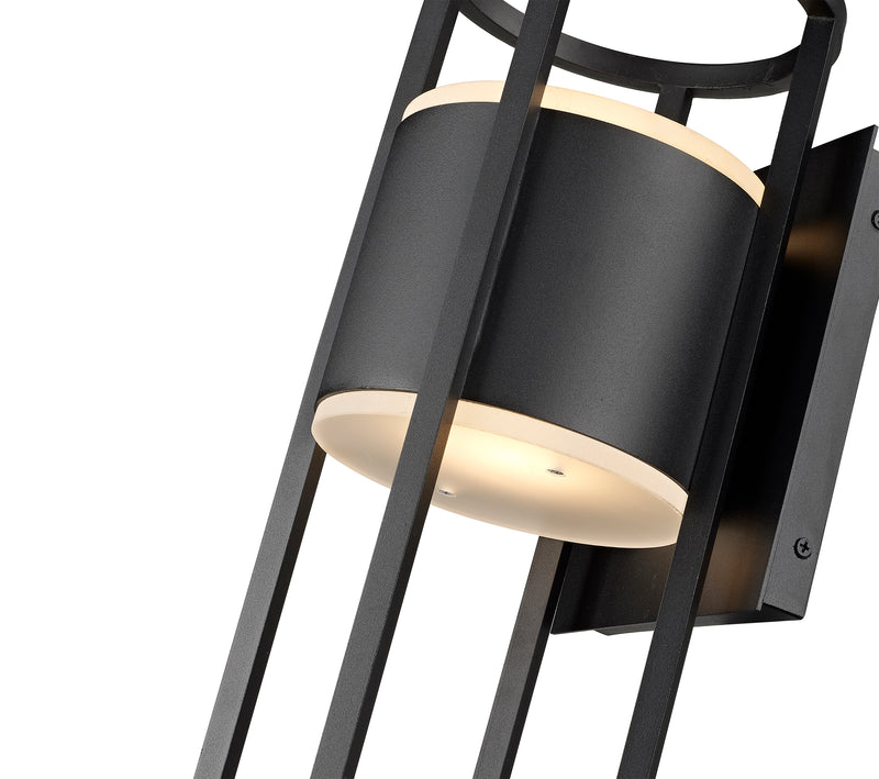 Luca 2 Light 7.25" Outdoor Wall Light in Black