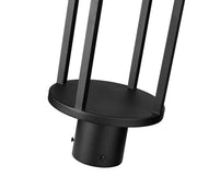 Luca 1 Light 7.25" Outdoor Post Mount Fixture in Black, Post Top Only