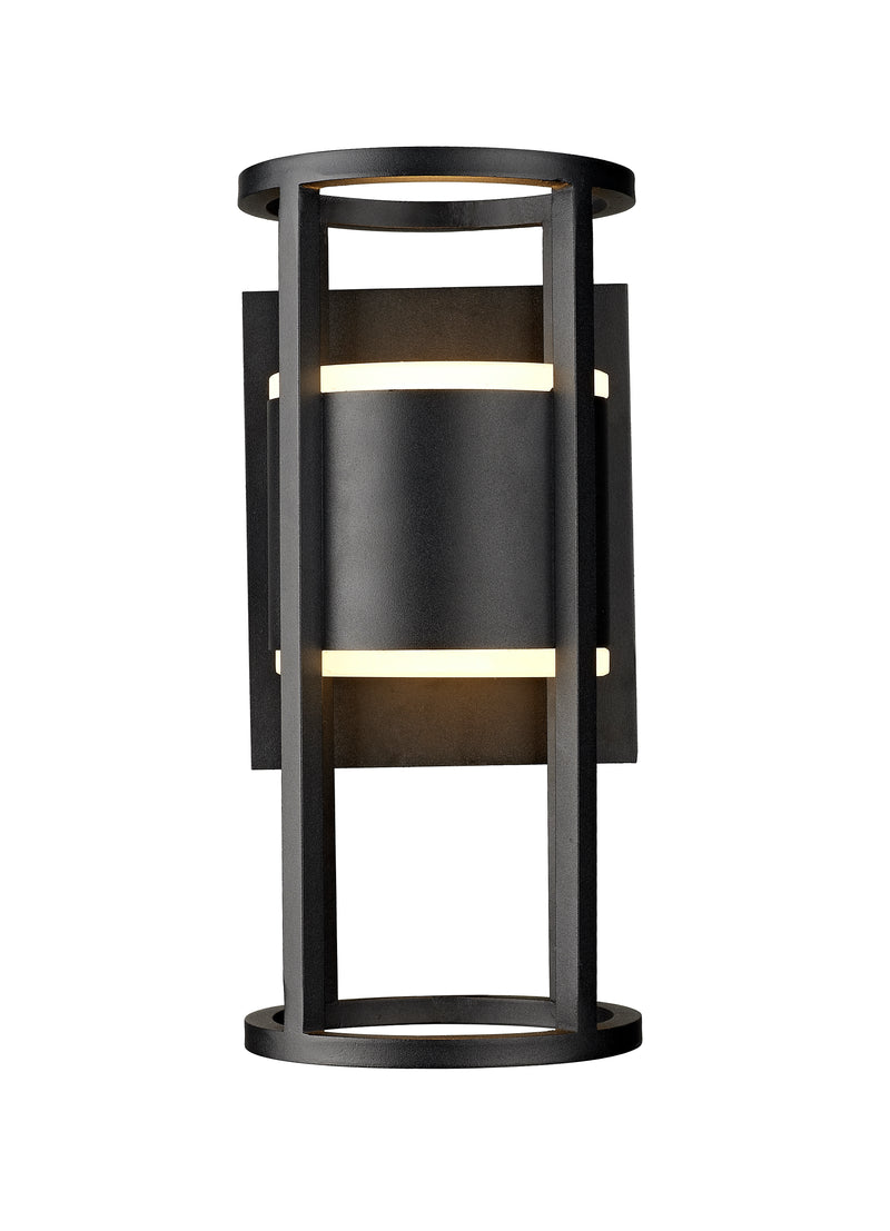 Luca 2 Light 5.75" Outdoor Wall Light in Black