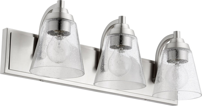 3 Light Transitional Vanity in Satin Nickel