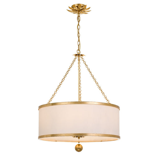 Broche 6 Light 24" Chandelier in Antique Gold