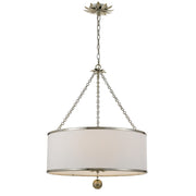 Broche 6 Light 24" Chandelier in Antique Silver