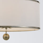 Broche 6 Light 24" Chandelier in Antique Silver