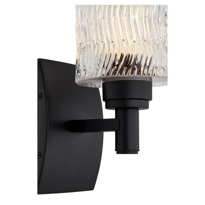 Stadium 1 Light Wall Mount in Textured Black
