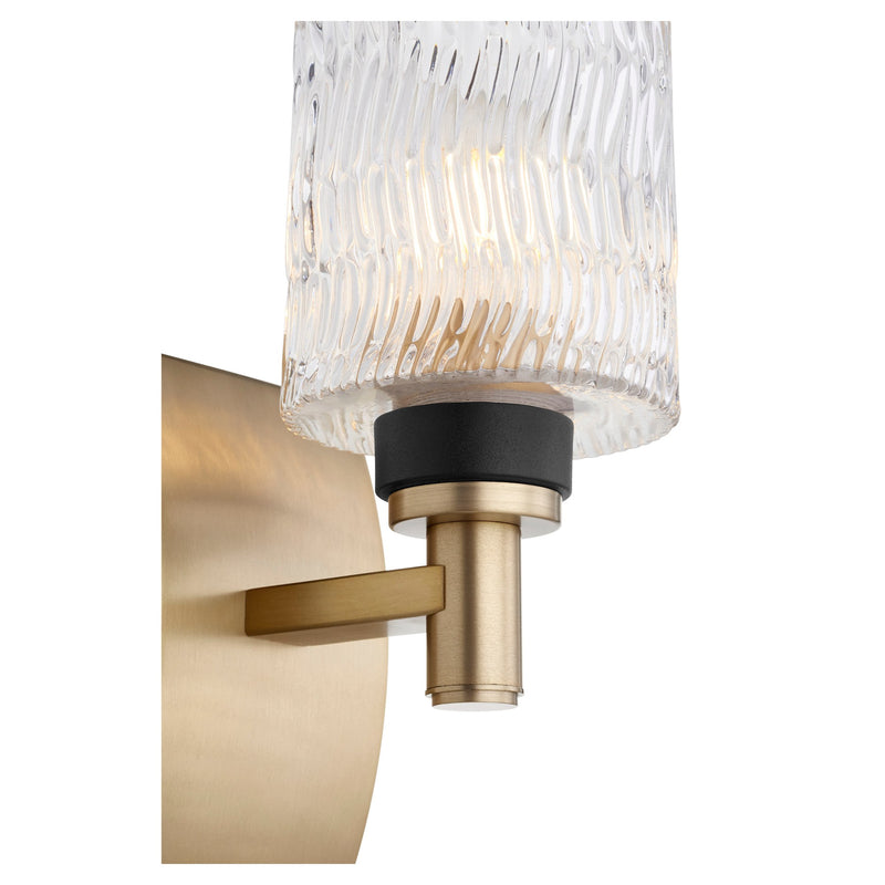 Stadium 1 Light Wall Mount in Aged Brass