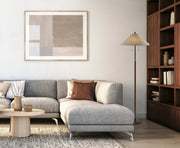 Palmer 2-Light Floor Lamp in Black & Walnut Wood