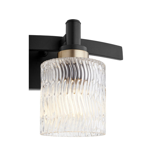 Stadium 2 Light Vanity in Textured Black