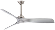 Aviation 60" Ceiling Fan in Brushed Nickel with Silver Blades