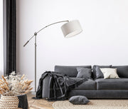 Adler Arc Floor Lamp in Brushed Steel
