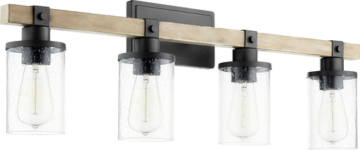 Alpine 4 Light Vanity in Textured Black / Driftwood