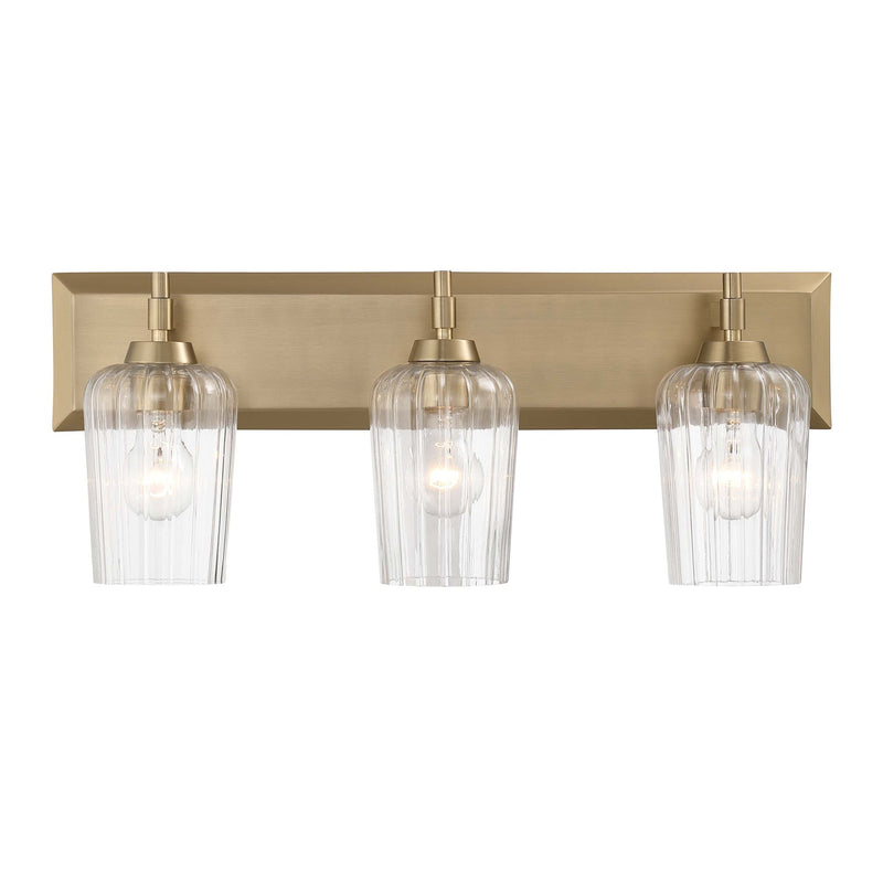 Brilia 3-Light Bath Vanity Light in Brushed Champagne Brass