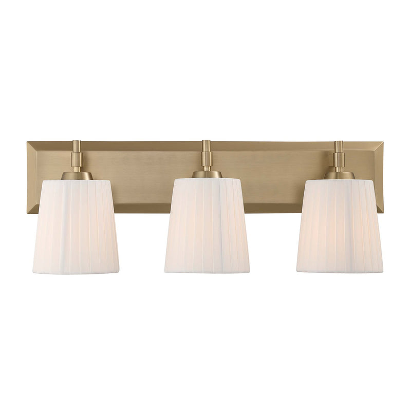 Brilia 3-Light Bath Vanity Light in Brushed Champagne Brass