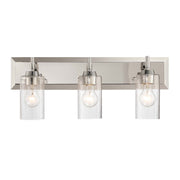 Brilia 3-Light Bath Vanity Light in Polished Nickel